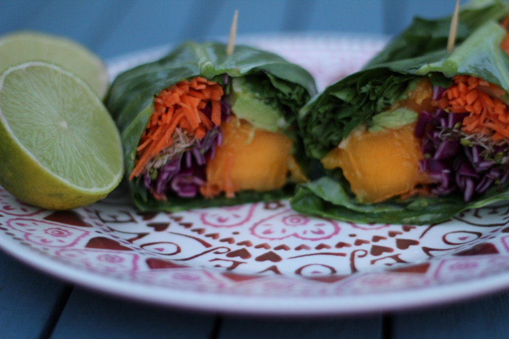 Aimie's raw mango wraps